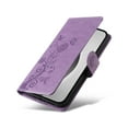 thumbnail image 6 of Designed for iPhone 16 Pro Max Case Wallet,Women Flip Folio Cover with Butterfly & Flower Embossed PU Leather Stand Credit Card Holders Slots Wrist Strap Shockproof Phone Case,Purple, 6 of 10