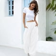 thumbnail image 4 of Mujer Pantalones holgados Joggers Pantalones deportivos Pantalones M blanco grueso Zulema Pantalones holgados de mujer, 4 of 8