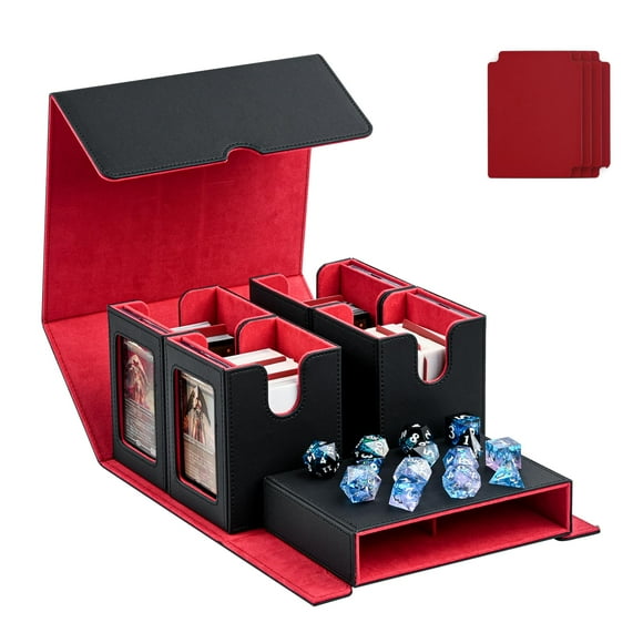 Caja de almacenamiento de tarjetas coleccionables Kabinka MTG con ventana