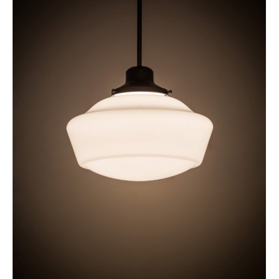 Meyda Tiffany 183087 Schoolhouse 16" Wide Pendant - Brown