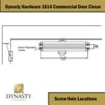thumbnail image 3 of Dynasty Hardware 1614-ALUM Grade 1 Door Closer, Size 1-4, ADA Compliant Aluminum, 3 of 7