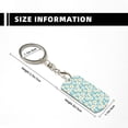 thumbnail image 4 of Goofa Daisy Floral A Printed Rectangular Metal Keychain Bag Charm Floral Charm for Purse Keys Metal Keyring Gift for Women Accessories, 4 of 7