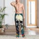 thumbnail image 2 of Balery Modern Hip-Hop Skull Pantalones de pijama para hombre, pijama ultraligero, pantalón de descanso-X-Large, 2 of 6