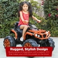 thumbnail image 3 of Best Choice Products 12V Kids Ride-On ATV Quad w/ Bluetooth, 3.7mph Max, Treaded Tires, LED Lights, Radio - Orange, 3 of 8