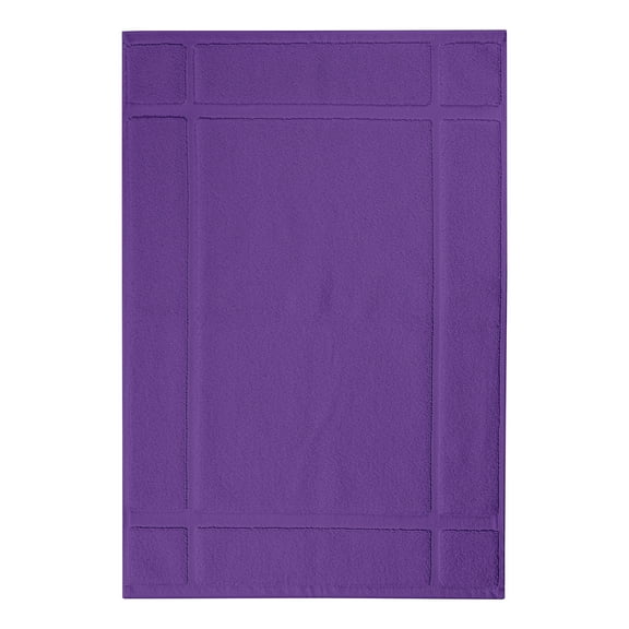 Ample Decor Cotton Bath Mats 1 Pack 24 x 17 inches 1350 GSM - for Bathroom Floor, Shower – Purple