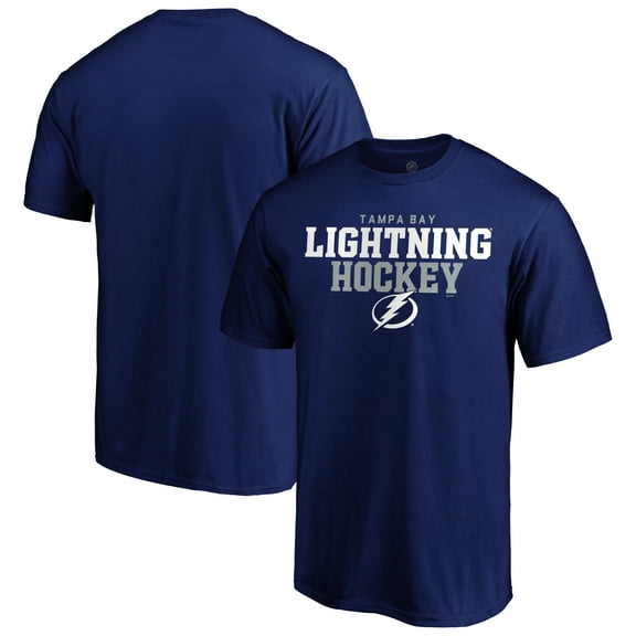 Men's Navy Tampa Bay Lightning Double Stack T-Shirt