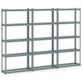 thumbnail image 1 of Costway 3 PCS 5-Tier Heavy Duty Storage Shelf Storage Utility Rack Shelf with Anti-tipping Device Grey, 1 of 10
