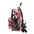 thumbnail image 4 of FORMRS School Backpack with Front Zippered Pocket 12" Student Travel Daypack, Pink and Red Flowers, 4 of 6