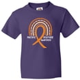 thumbnail image 3 of Inktastic Multiple Sclerosis Awareness Orange Ribbon Rainbow Youth T-Shirt, 3 of 5