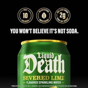 Liquid Death, Soda-Flavored Sparkling Water Variety PackSevered Lime, Doctor Death, Killer Cola, and Rootbeer Wrath 12 Oz can