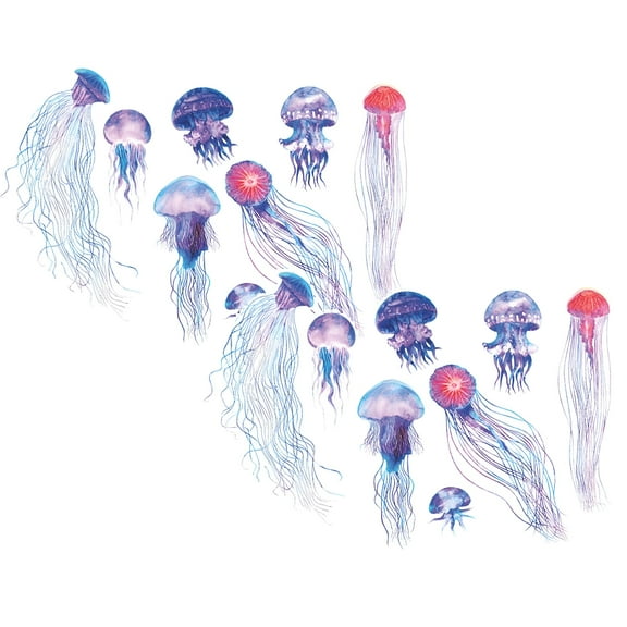 LAMIRO Fish Bathroom Decor,Bathroom Wall Art,Fish Stickers Wall Large Wall Stickers Ocean Underwater Fish Wall Decals Girls Bedroom Nursery Bathroom Wall Decor