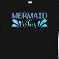 thumbnail image 4 of Inktastic Mermaid Vibes Text in Blues Boys or Girls Baby T-Shirt, 4 of 5