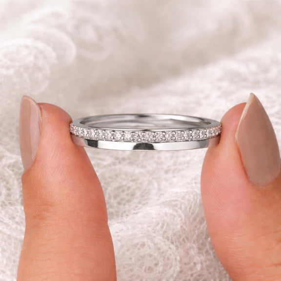 1Ct Round Cut Lab Created Diamond Engagement Ring 14K White Gold Plated
