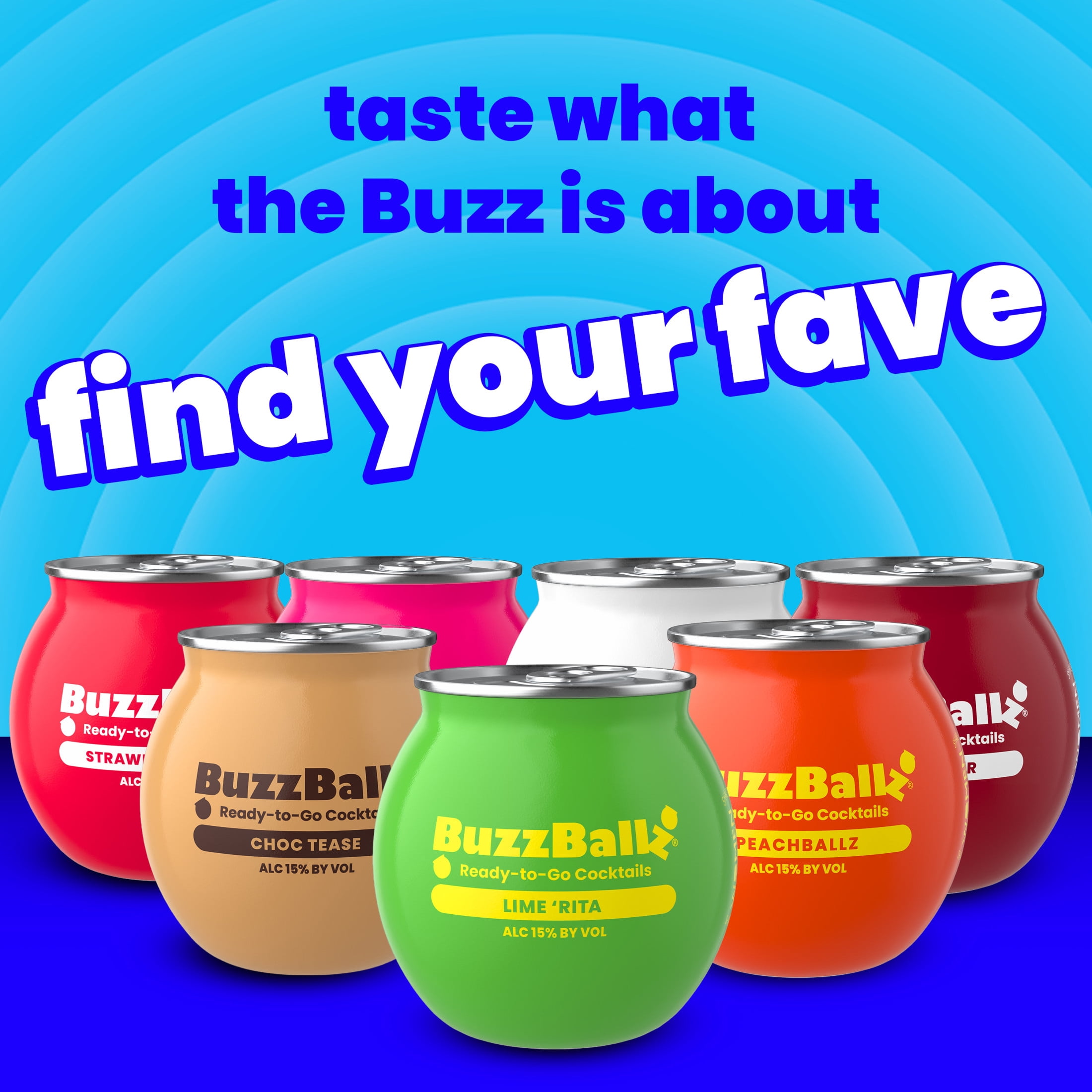 BuzzBallz Chillers Lime 'Rita, 187 mL Can, ABV 15%