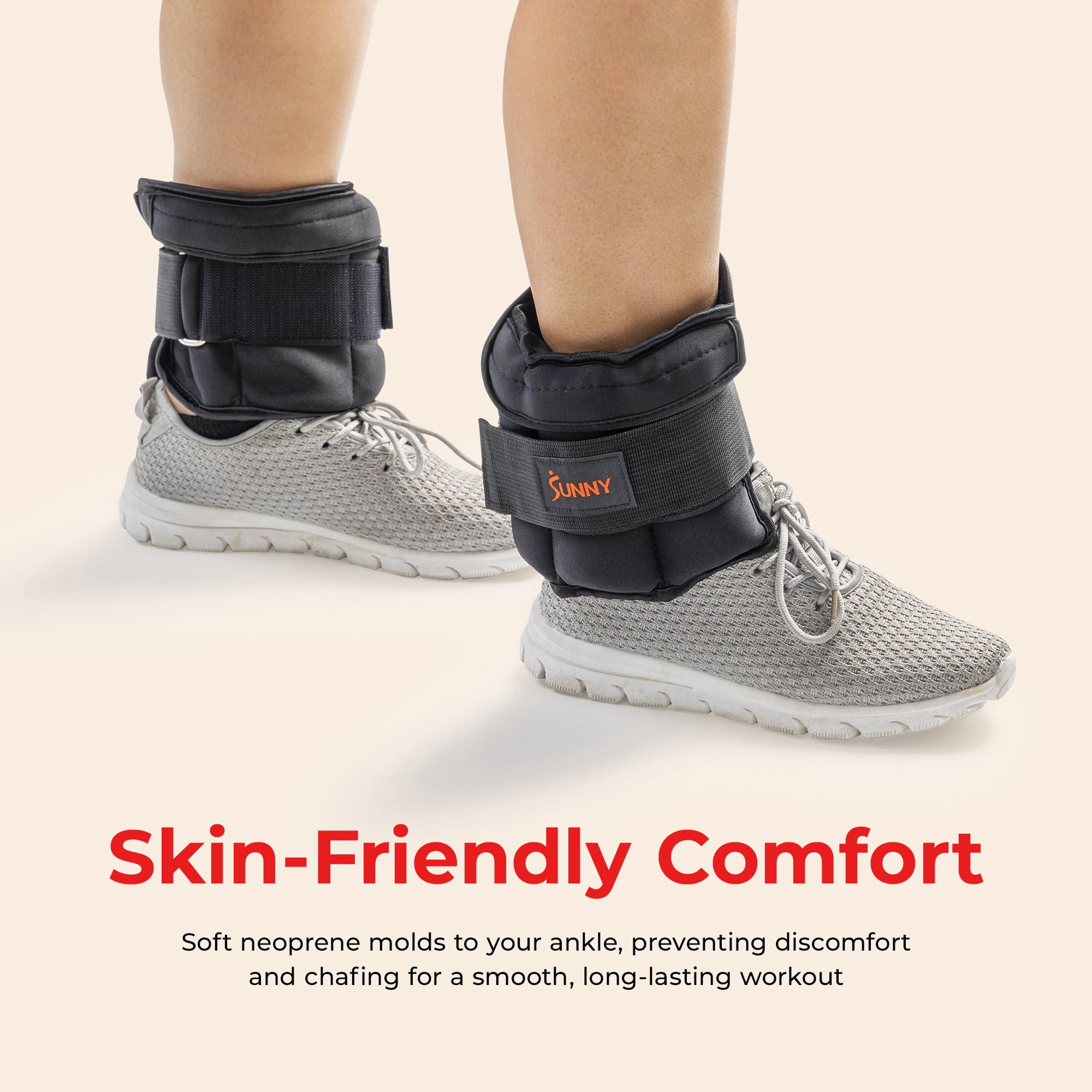 Sunny Health & Fitness Adjustable Ankle Weight 5-Pound (Pair) - SF-WA02-BK