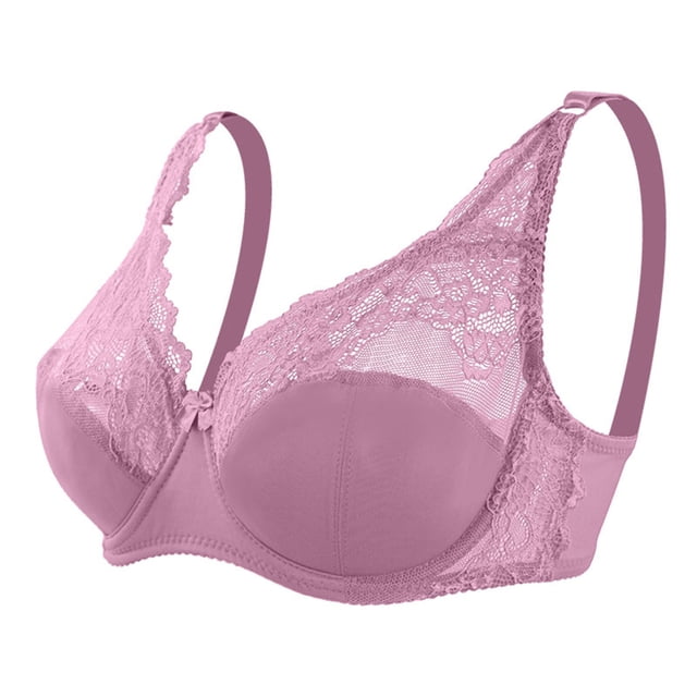 Timegard Lace Bras for Women Plus Size Adjustable Strap Full Support Breathable Comfort Daily Thin Bras