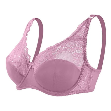Azrian Deals Womens Bras Solid Lace Lingerie Plus Size Underwear Bralette Bras Comfortable Bra Clearance
