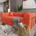 thumbnail image 5 of Modern Simple Fabric Three-Seater Sofa 220cm with High-Elastic Pure Sponge, 5 of 26