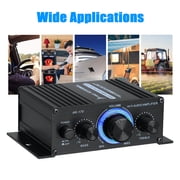 2 Channel Car Stereo Amplifier - 400W Dual Channel High Power Audio Sound Auto Small Speaker Amp with LED Light and Remote Control, Support SD/USB/MP3/FM/Radio