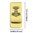 thumbnail image 2 of Stainless Steel Viking Mjolnir (Thor’s Hammer) Classic Slim Money Clip Credit Card Holder, 2 of 2