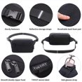 thumbnail image 4 of Tinyat Fanny Pack for Women Waterproof Crossbody Belt Bag 3 - Zipped Pockets for Traveling Polyester, 4 of 9