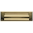 thumbnail image 2 of Baldwin 0015.050 Open Magazine Size Letter Box Plate, Satin Brass and Black, 2 of 7
