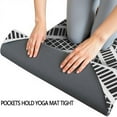 thumbnail image 3 of Black Geometric Pattern Hot Yoga Mat Towel Non Slip for Hot Yoga - Quick-Drying Yoga Mat Cover with 4 Corner Pockets with Travel Bag - Hot Yoga Towel Non Slip Grip Moisture Wicking Sweat 70"x26", 3 of 6