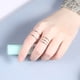 thumbnail image 3 of Anillos de mujer Sonducket para niñas fiesta de compromiso de boda aleación abierto ajustable plata Oro, 3 of 6