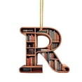 thumbnail image 2 of Home Decor 26 Letters Christmas Tree Decorations Christmas Letter Book Ornaments A To Z Letter Shaped Bookshelf Pendant Letters Decorative Hanging Xmas Alphabet Letters For Christmas Tree, 2 of 4