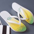 thumbnail image 6 of Men's Casual Thong Sandals with Arch Support Comfortable Open Toe Slip On Flip Flops for Summer Beach Walking Indoor Outdoor（White，Size 7), 6 of 6
