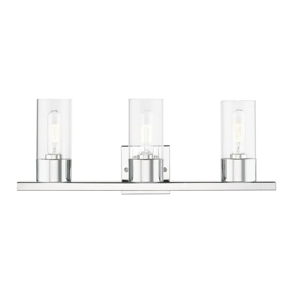 17313-05 Livex Lighting Carson - 3 Light Bath Vanity In Contemporary Style-8.75 Inches Tall and 23 Inches Wide-Polished Chrome Finish