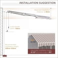 thumbnail image 2 of Retractable Patio Awning 10' x 8', Manual Crank UV Water Resistant for Deck Balcony Yard | Beige | Aluminum, 2 of 8