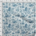 thumbnail image 4 of oneOone Cotton Poplin Medium Blue Fabric Asian Japanese Pattern Craft Projects Decor Fabric Printed By The Yard 42 Inch Wide, 4 of 4