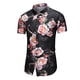 thumbnail image 3 of Camisa hawaiana de manga corta con cuello levantado para la playa para hombre, camisas informales con botones estampadas de verano Pompotops oipoqjl47890, 3 of 5