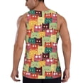 thumbnail image 3 of Gaeub Cute Cartoon Cat Men's Athletic Tank Top, Workout Sleeveless Shirts, Running Tank Tops for Gym, Running, Training - X-Large, 3 of 9