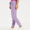 thumbnail image 5 of HKYNLAG Women's Scrub Pants, 4-Way Stretch Anti-Wrinkle Straight Leg with Cargo Pockets, Medical Uniform Bottoms Purple M, 5 of 7