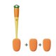 thumbnail image 1 of Cepillo limpiador de huecos de botella 3 en 1 Herramientas de limpieza doméstica en forma de zanahoria de mano JShteea Libre de BPA, 1 of 9