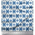 thumbnail image 1 of Soimoi Blue Heavy Satin Fabric Butidar Jamdani Decor Fabric Printed Yard 54 Inch Wide, 1 of 1
