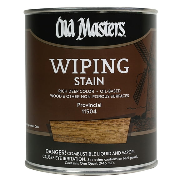 4-Pack of 1 qt Old Masters 11504 Provincial Old Masters Oil-Based Wiping Stain