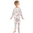 thumbnail image 3 of joogoo Christmas Tree Santa Claus Snowman 2 Piece Long Sleeve Tee and Pants Cotton Pajama Set 5Y, 3 of 7