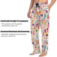 thumbnail image 3 of Top-kevin Colorful Violin Drum Pajama Pants for Men Comfort Sleep Lounge Bottoms Straight-fit with Pockets S-XXL, 3 of 7