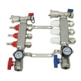 thumbnail image 1 of Colector de calor radiante de bucle, kit de colector de calor radiante de 3 bucles Kit de colector de calor de piso Diseñado meticulosamente, 1 of 8