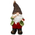 thumbnail image 2 of Northlight Gnome with Ladybug Outdoor Garden Statue - 15.75", 2 of 7