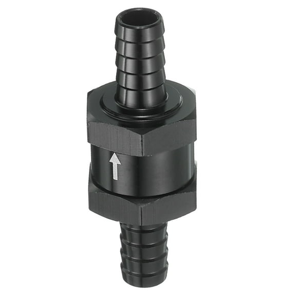 10mm (3/8") Fuel Check Valve, Non-Return One Way Hose Check Valve, Black