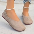 thumbnail image 6 of Gpaecead Women's Barefoot Ballet Flats Faux Leather Wide Toe Soft Sole Minimalist Slip On Comfortable Walking Shoes, Beige, 6 of 8