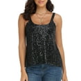 thumbnail image 3 of PrettyGuide Women's All Sequin Tank Tops Loose Flowy Sparkly Camisole Vest Club Party Shirt Top, 3 of 8