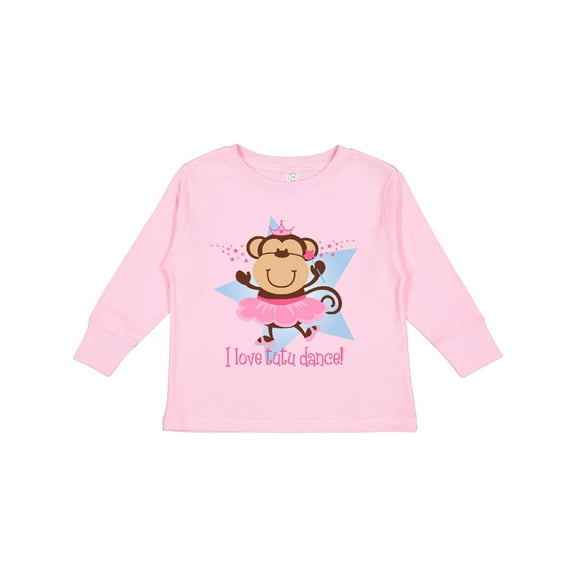 Inktastic Monkey Love Tutu Dance Girls Long Sleeve Toddler T-Shirt