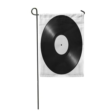 SIDONKU Album Black Vinyl Record Label Disk White Equipment Turntable Garden Flag Decorative Flag House Banner 28x40 inch