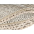 thumbnail image 4 of Kouboo La Jolla Round Serving Tray, Serving Tray With Handles, Hosting Tray, Party Tray, Ottoman Tray, Grill, Fruit, Display Tray, White Wash, 4 of 5