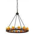thumbnail image 6 of Meyda Tiffany 68217 Barbury 12 Light 32" Wide Pillar Candle Style Chandelier - Dark Roast, 6 of 7